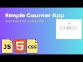 Create Simple Counter JS/HTML5/CSS3 App in 7 minutes | JavaScript Project for Beginners