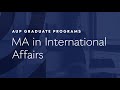 AUP Graduate Programs: MA in International Affairs