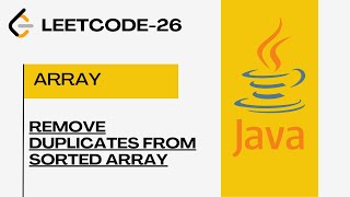 Remove Duplicates from Sorted Array Leetcode-26||Tamil ||#leetcode #remove #26 #array #java #tamil