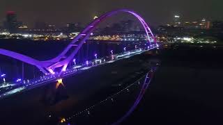 新月橋 日轉夜 空拍攝影