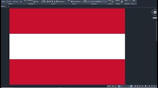 AutoCAD Time Attack:  The Flag of the Republic of Austria | National Anthem | Austrian National Day
