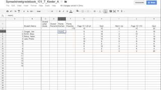 Spreadsheet Gradebook