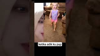 ketika adikku pup #reaction