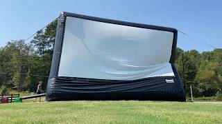 30 foot Inflatable Outdoor Movie Screen Inflation Time Lapse - AIRSCREEN by GoOutdoorMovies Texas