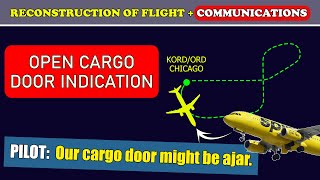 Indication of OPEN CARGO DOOR and return | Spirit Airlines Airbus A320 | Chicago O’Hare airport