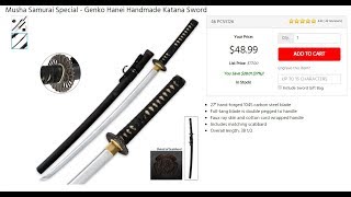 Musha Samurai Special - Genko Hanei Handmade Katana Sword Review: The cheapest functional katana