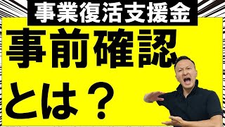 事業復活支援金の事前確認とは？