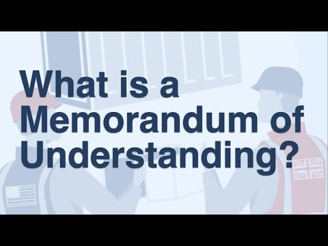 What is the importance of memorandum of agreement?
