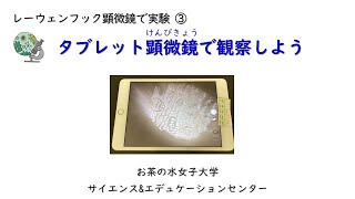 レーウェンフックの顕微鏡 3 タブレット顕微鏡で観察しよう