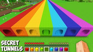 Where does THE LONGEST SECRET TUNNELS lead in Minecraft? I found THE BIGGEST RAINBOW TUNNEL!