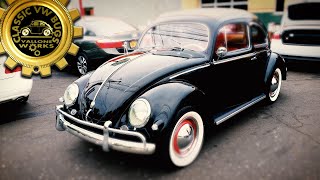 Classic VW BuGs - Lucky Larry's 1955 Oval Window Ragtop Beetle - Restoration ScrapBook Start to Fin