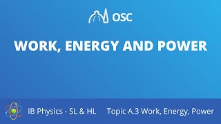 Work, energy and power [IB Physics SL/HL]