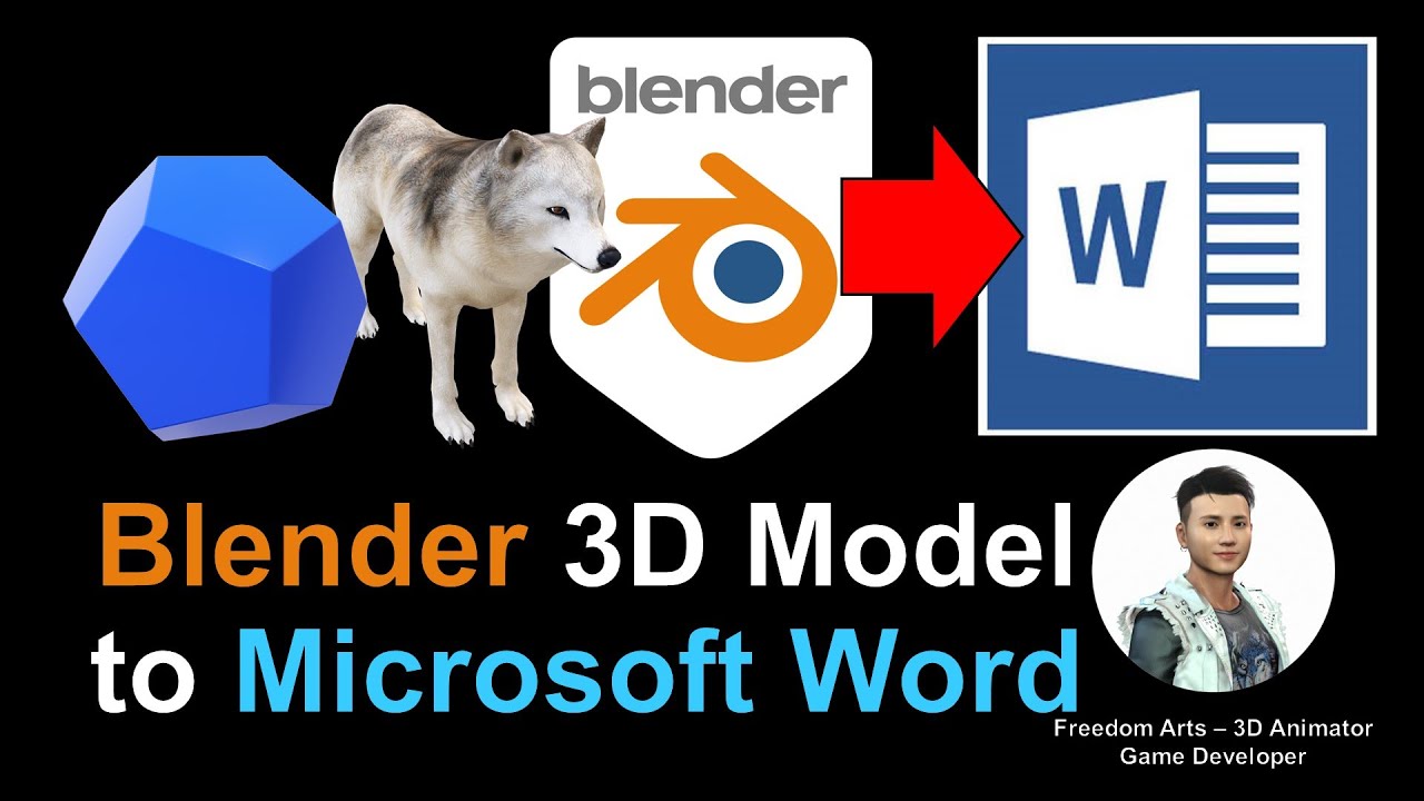 Blender 3D Model To Microsoft Word DOCX - Full Tutorial - YouTube