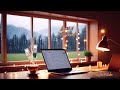 10 hours of dream office café ambience 🌧️ peaceful rain thunder u0026 affirmations for focus ☕