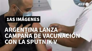 Argentina comienza campaña de vacunación contra el covid-19 con la Sputnik V | AFP