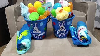 Twin Toddler Easter Baskets/Buckets | 18 Month Old Boys