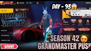 Day - 93/100 New Season Coming Soon 🤯 Grandmaster Push - Garena Free Fire🔥