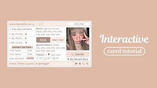 interactive carrd tutorial - ib chiggiri