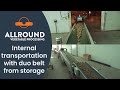 Internal transportation with duo belt from storage | Allround Vegetable Processing