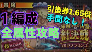 【絆決戦】周回楽チン♪VSドフラミンゴ心速知属性を１編成で手間なく攻略！｜ONE PIECE Treasure Cruise｜OPTC｜航海王｜海賊【トレクル】