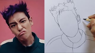 How To Draw Thanos From Squid Game Draw Thanos Player 230 From Squid