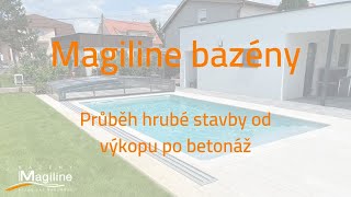 Magiline bazény - stavba bazénu - hrubá stavba - od výkopu po betonáž