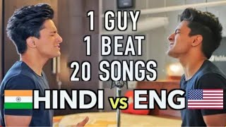English VS Hindi Songs ( Mashup By Aksh Baghla) | Lyric Video|