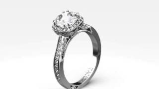 Tacori Dantela 2620RDP Halo Pave Engagement Ring