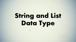 Python StringS and List Data Type | Python tutorials for Data Science Beginners | #8