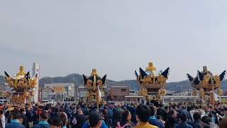 令和6年4月6日北条節句祭り4町練り　　　　笠屋町、御旅町、南町、本町