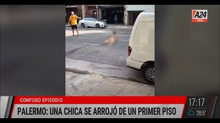 🔴 PALERMO: UNA CHICA SE ARROJÓ DE UN PRIMER PISO