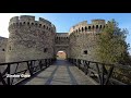 【4k】belgrade fortress and kalemegdan park in autumn walking tour