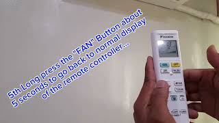 How To Determine DAIKIN Error Code Using Remote Controller (FTKQ25TVM)