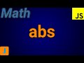 JavaScript Math.abs