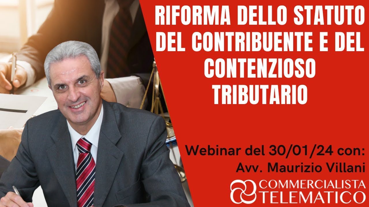 Riforma Dello Statuto Del Contribuente E Del Contenzioso Tributario ...