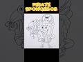 How to Draw Pirate SpongeBob & Pirate Gary #spongebob #drawing #howtodraw #shorts
