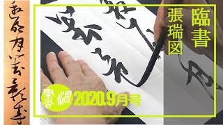 書濤2020 9月号 解説④半紙 臨書 張瑞図 李白詩