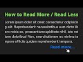 Read More / Read Less: JavaScript Tutorial