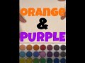 Water color mixing art. ORANGE & PURPLE 💜📙 #satisfying