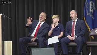 US Secretary of Education Miguel Cardona visits Meriden school to award it with Blue Ribbon honor