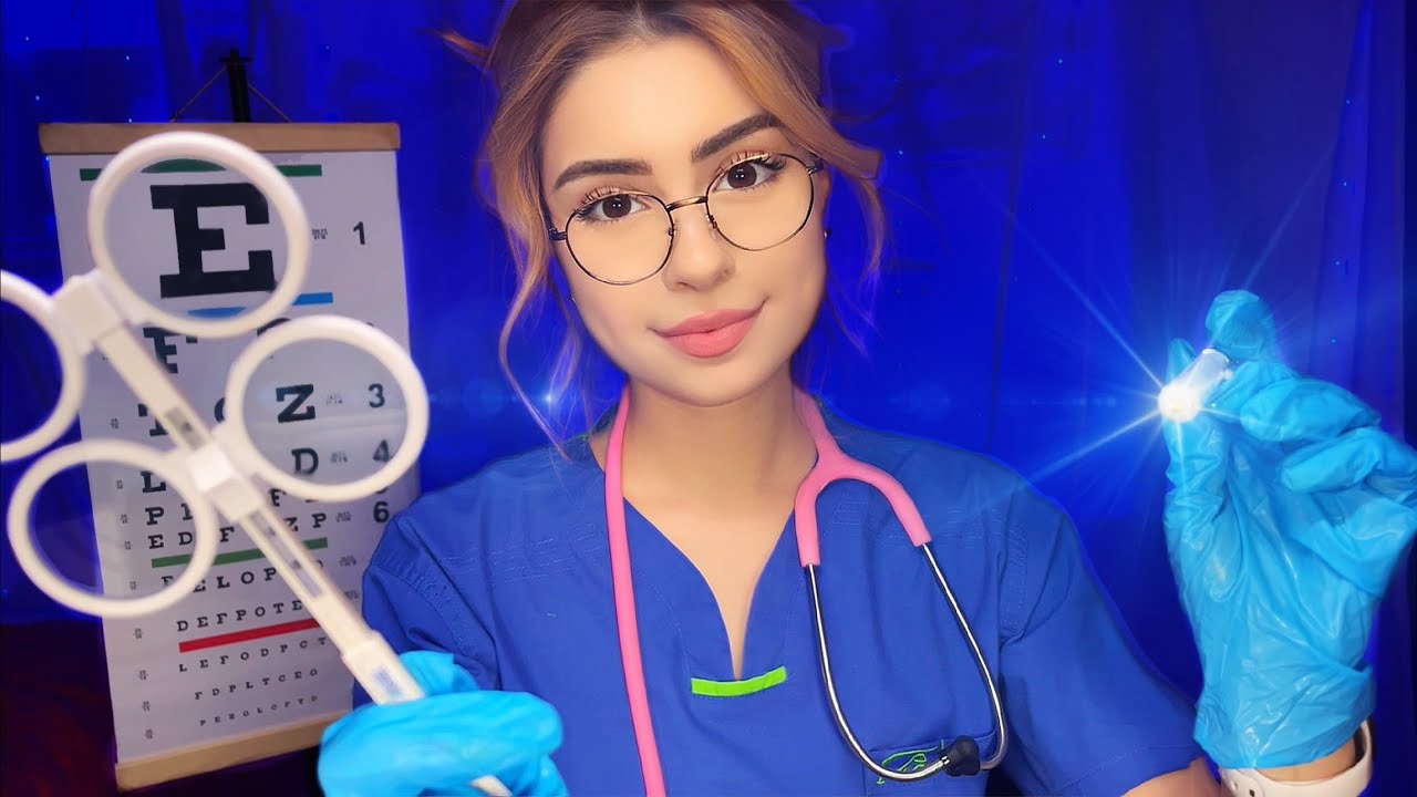 Asmr Real Hospital Eye Exam Lens 1 Or 2 Doctor Medical Roleplay Light
