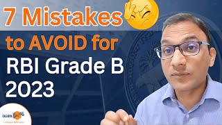 7 Mistakes to AVOID for RBI Grade B 2023 #rbi #rbigradeb2023 #exampreparation #rbigradeb