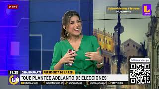Dina Boluarte desafía a Fuerza Popular a convocar adelanto de elecciones desde el congreso