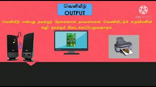 Level 3: 1.2 கணினியின் உள்ளீடு, செயல்பாடு, வெளியீடு, சேமிப்பக செயல்பாட்டை அறிவர்.