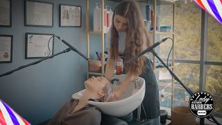 ASMR Hair Washing by Barber Lady Anastasia to Aya