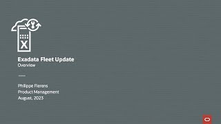 Exadata Fleet Update Overview