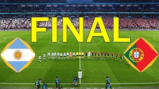 ARGENTINA vs PORTUGAL | Final FIFA World Cup 2022 | MESSI vs RONALDO | PES Gameplay