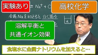 共通イオン効果　実験　溶解度　溶解平衡　高校化学　エンジョイケミストリー　124210