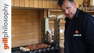 Pork spit-roast “kontosouvli” with saffron (EN subs) | Grill philosophy