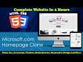 Microsoft Homepage Clone - CSS Grid, Flex & Media Queries | Build a Modern Landing Page Website